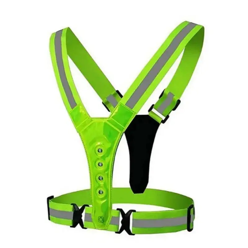 Safety Reflective Vest LED Running Light Adjustable Cycling Vest Night Warning Work Fishing Sports Vest simplyledstore