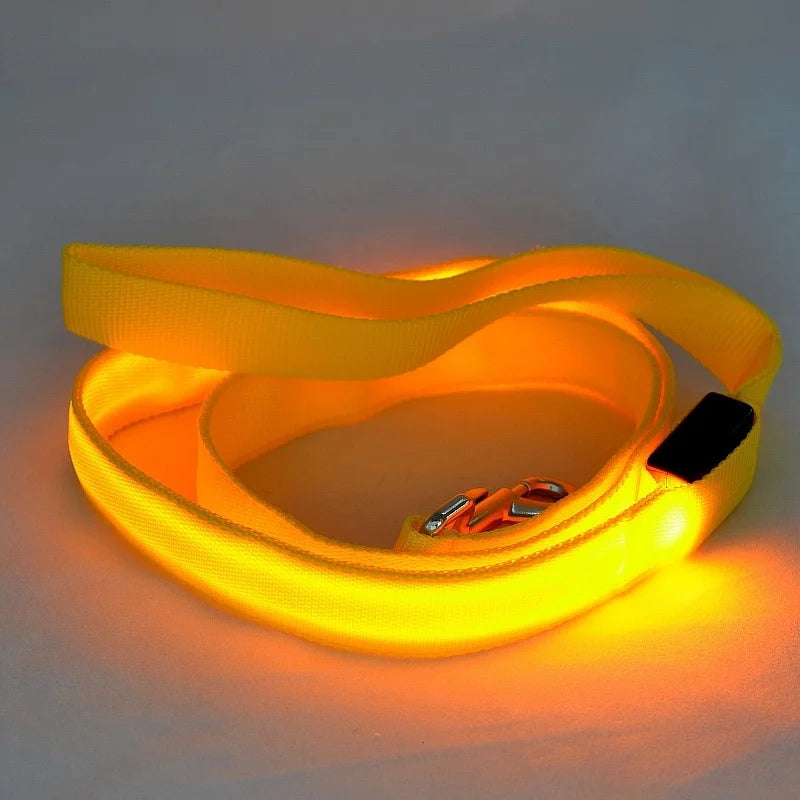 LED Light Up Dog Leash Luminous Rope Lead Leash For Dog Safety Flashing Glowing Dog Collar Harness Electronic Pet Accessories simplyledstore
