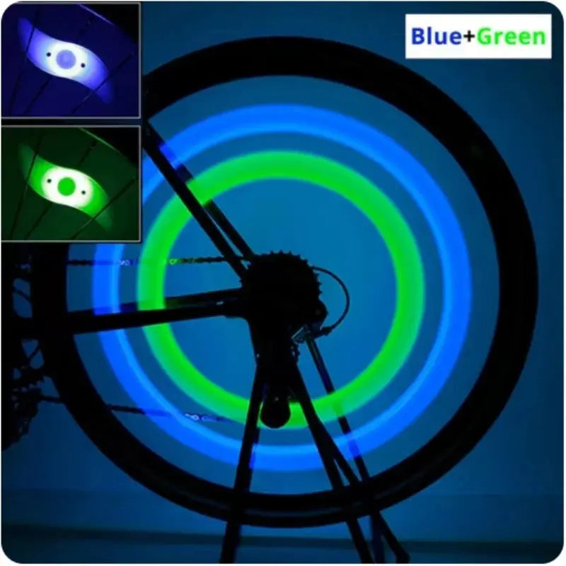 Bike Wheel Spoke Light Tire Lights 3 Mode LED Waterproof Bike Safety Warning Easy To Install Bicycle Accessories with Battery simplyledstore