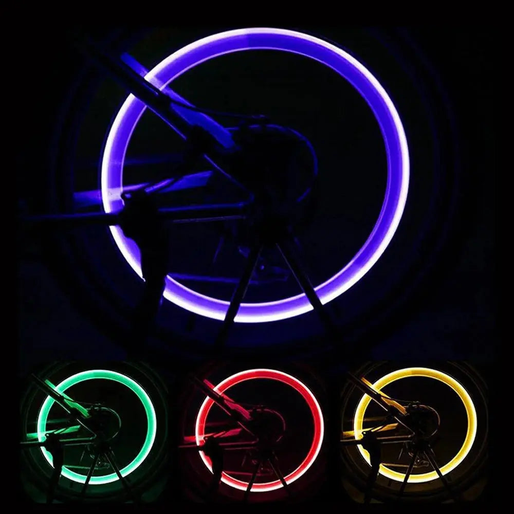 LED Bicycle Valve Light, Neon Bicycle Spoke Light, Bicycle Tire Valve Light, Night Riding Warning Light Bicycle Accessories simplyledstore