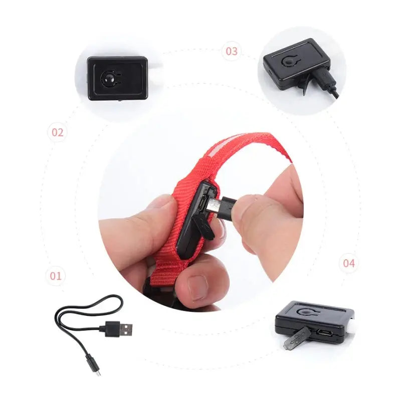 Led Dog Collar Light Anti-lost Collar For Dogs Puppies Night Luminous Supplies Pet Products Accessories USB Charging/Battery simplyledstore