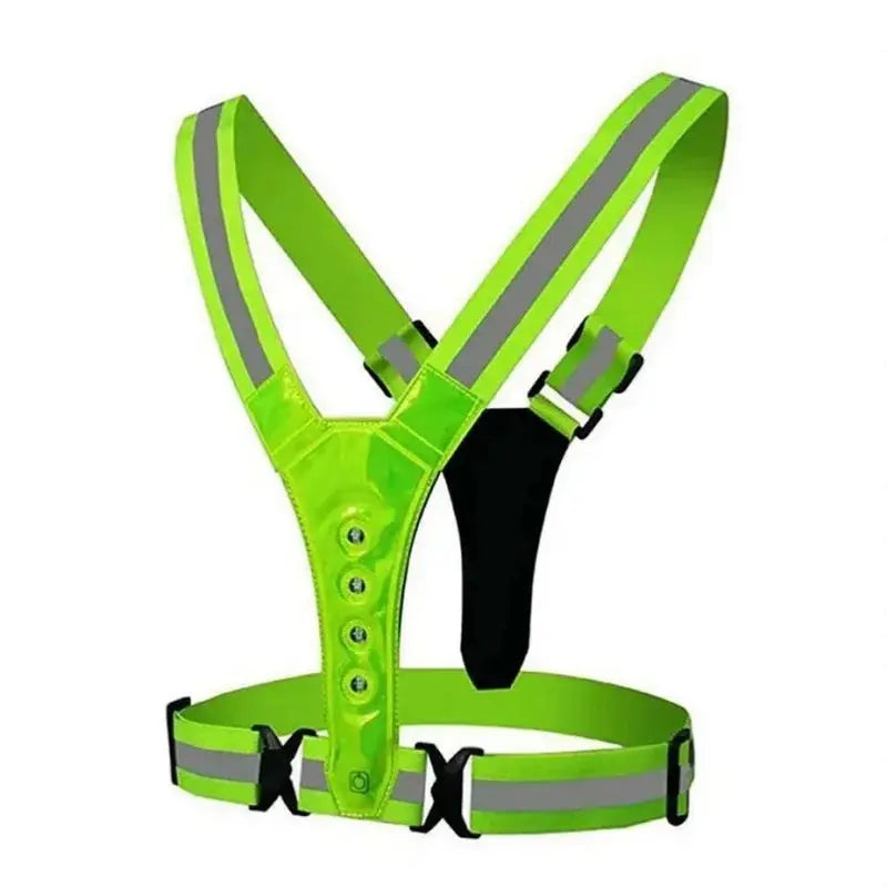 Safety Reflective Vest LED Running Light Adjustable Cycling Vest Night Warning Work Fishing Sports Vest simplyledstore