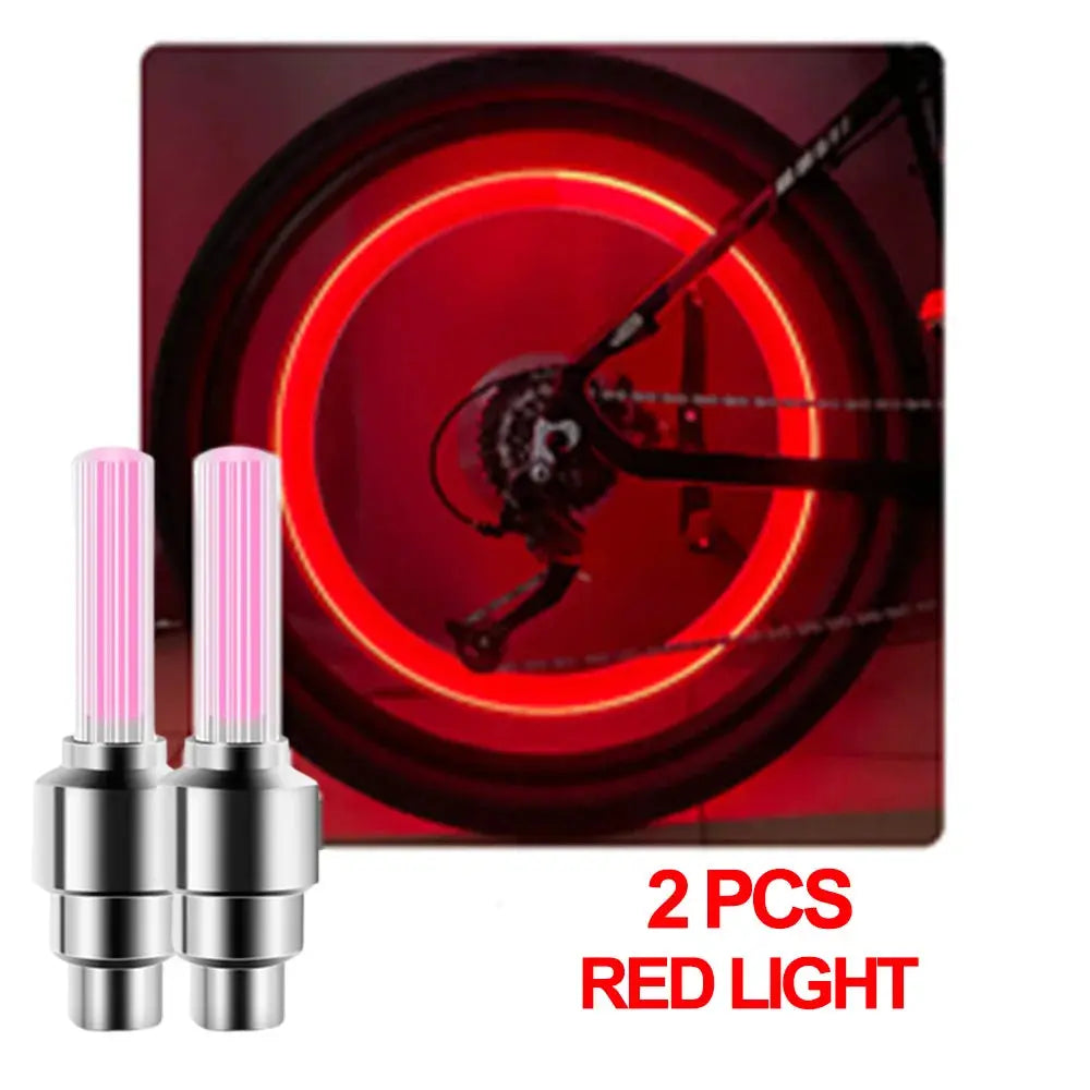 LED Bicycle Valve Light, Neon Bicycle Spoke Light, Bicycle Tire Valve Light, Night Riding Warning Light Bicycle Accessories simplyledstore