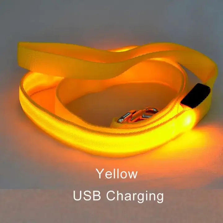LED Light Up Dog Leash Luminous Rope Lead Leash For Dog Safety Flashing Glowing Dog Collar Harness Electronic Pet Accessories simplyledstore