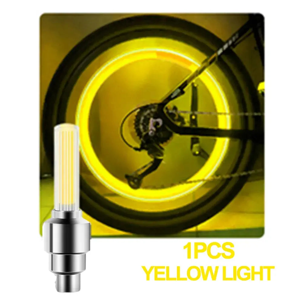 LED Bicycle Valve Light, Neon Bicycle Spoke Light, Bicycle Tire Valve Light, Night Riding Warning Light Bicycle Accessories simplyledstore