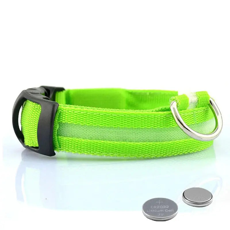 Led Dog Collar Light Anti-lost Collar For Dogs Puppies Night Luminous Supplies Pet Products Accessories USB Charging/Battery simplyledstore