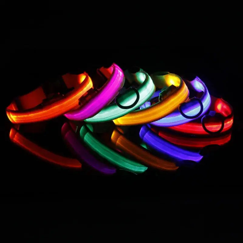Led Dog Collar Light Anti-lost Collar For Dogs Puppies Night Luminous Supplies Pet Products Accessories USB Charging/Battery simplyledstore