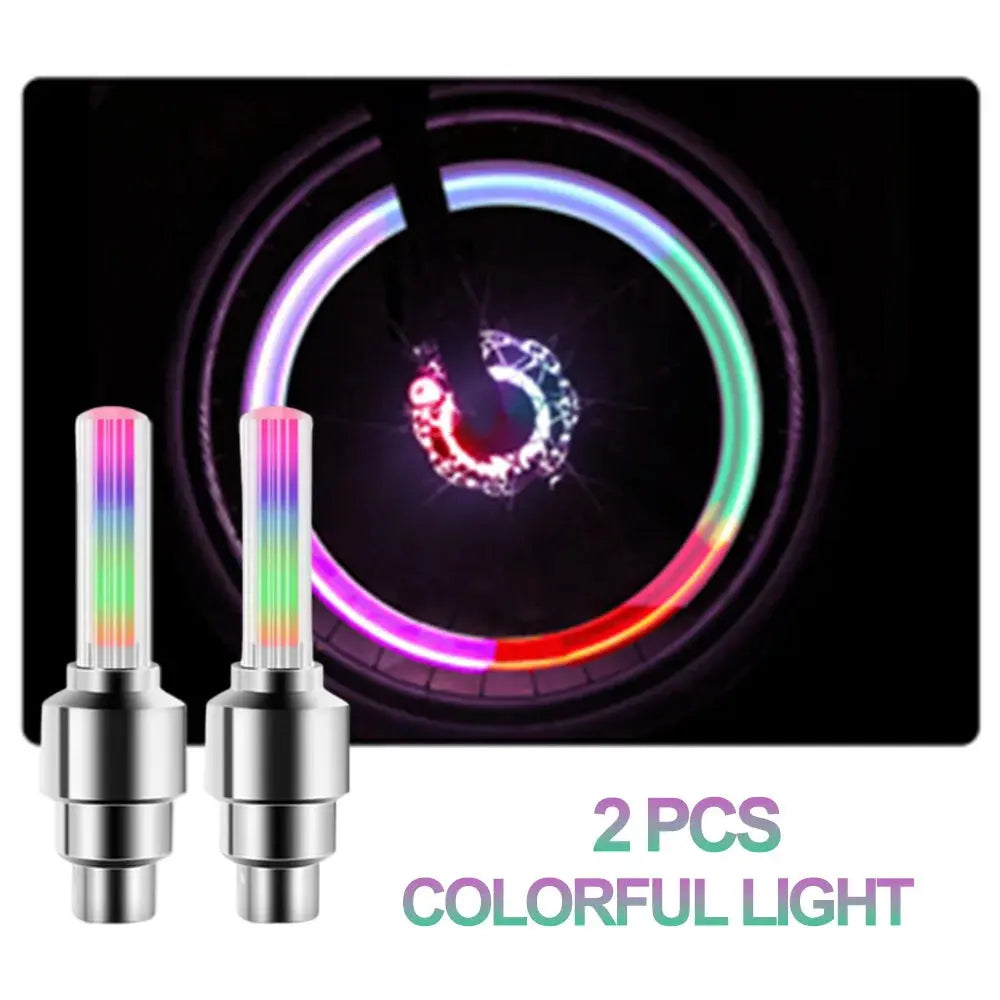 LED Bicycle Valve Light, Neon Bicycle Spoke Light, Bicycle Tire Valve Light, Night Riding Warning Light Bicycle Accessories simplyledstore