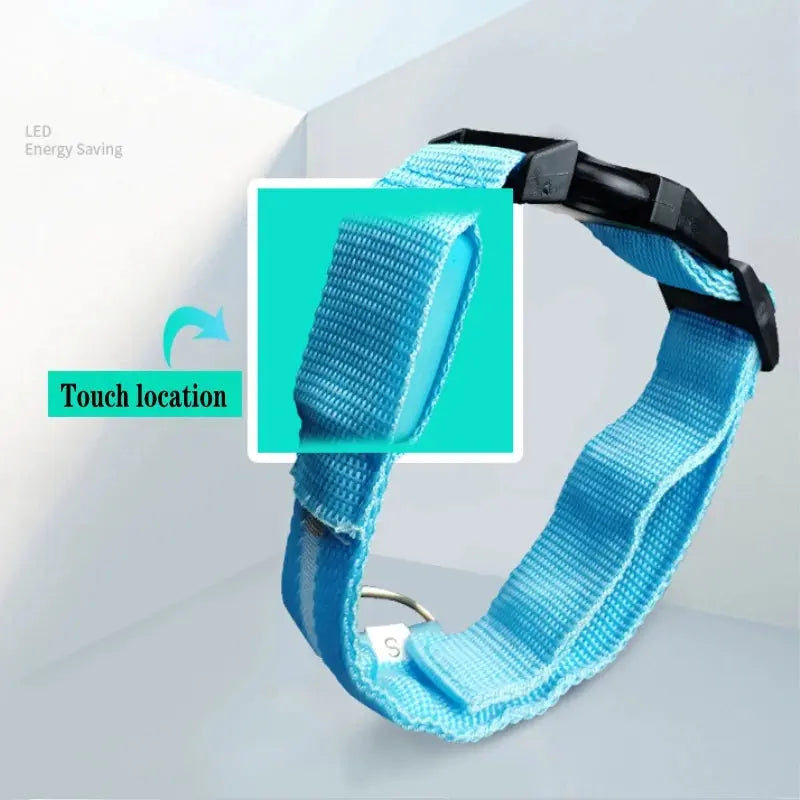 Led Dog Collar Light Anti-lost Collar For Dogs Puppies Night Luminous Supplies Pet Products Accessories USB Charging/Battery simplyledstore