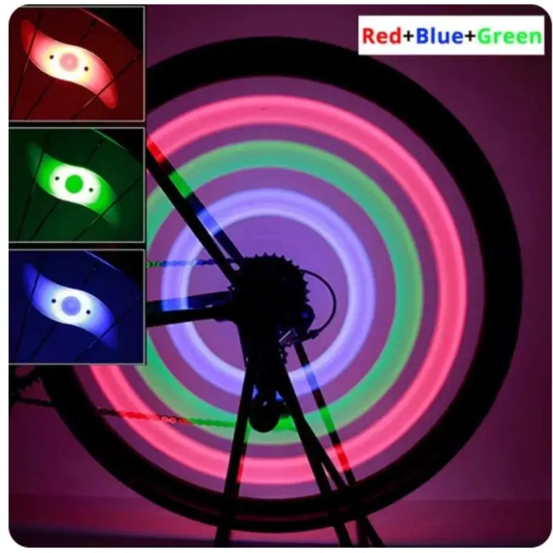Bike Wheel Spoke Light Tire Lights 3 Mode LED Waterproof Bike Safety Warning Easy To Install Bicycle Accessories with Battery simplyledstore