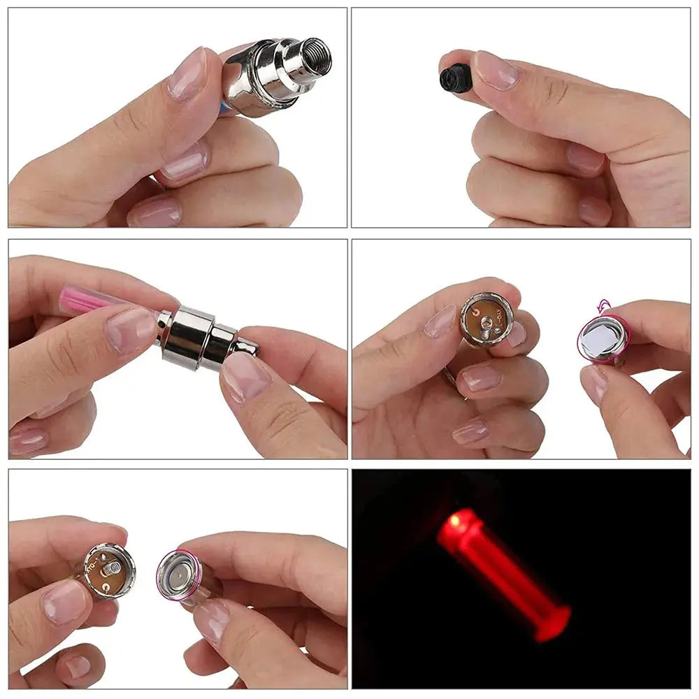 LED Bicycle Valve Light, Neon Bicycle Spoke Light, Bicycle Tire Valve Light, Night Riding Warning Light Bicycle Accessories simplyledstore