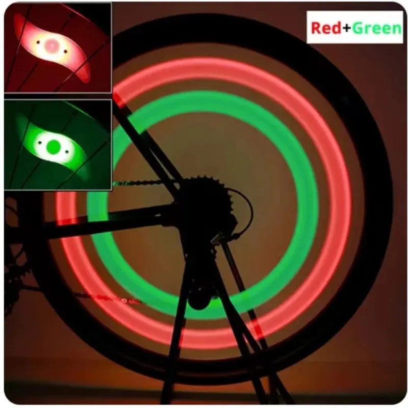 Bike Wheel Spoke Light Tire Lights 3 Mode LED Waterproof Bike Safety Warning Easy To Install Bicycle Accessories with Battery simplyledstore