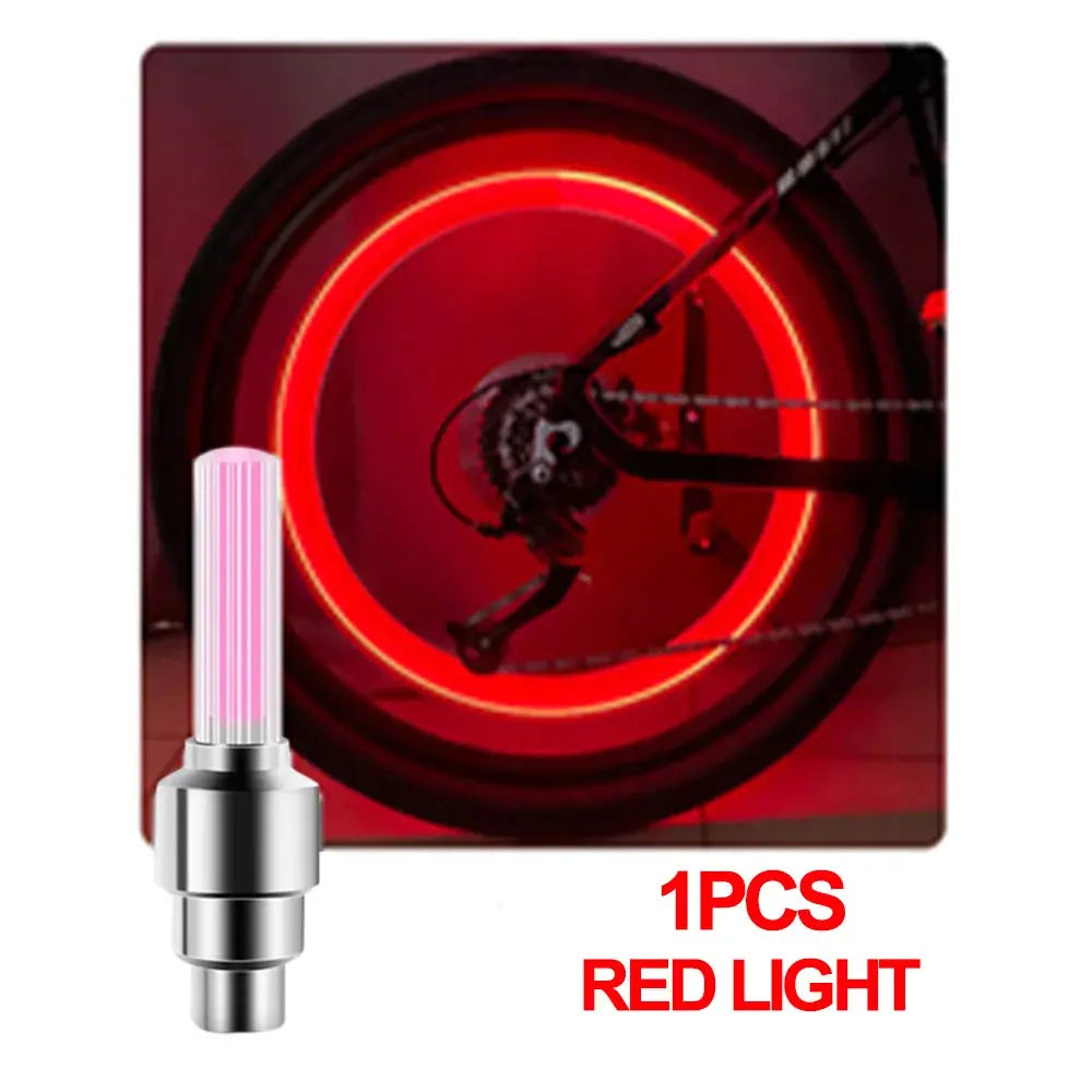 LED Bicycle Valve Light, Neon Bicycle Spoke Light, Bicycle Tire Valve Light, Night Riding Warning Light Bicycle Accessories simplyledstore