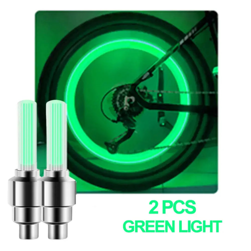 LED Bicycle Valve Light, Neon Bicycle Spoke Light, Bicycle Tire Valve Light, Night Riding Warning Light Bicycle Accessories simplyledstore