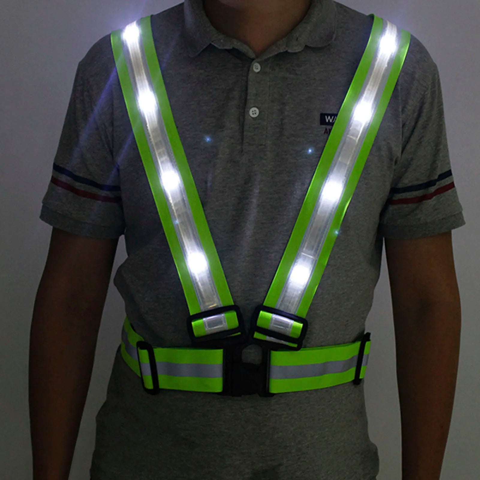 Reflective Vest USB Charging LED Luminous Safety Harness For Night Running SIMPLY LED