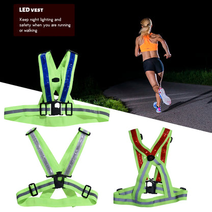 Reflective Vest USB Charging LED Luminous Safety Harness For Night Running SIMPLY LED