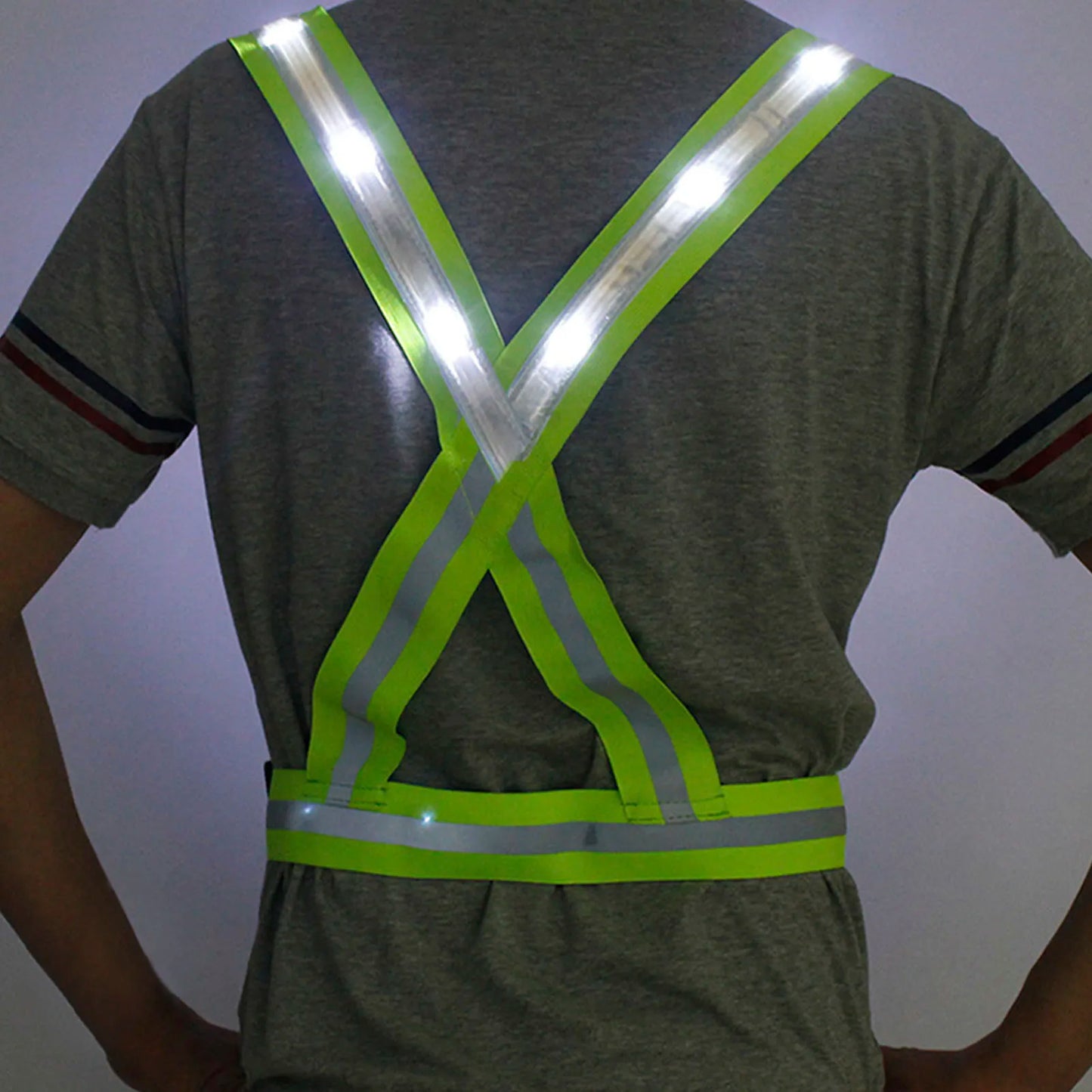 Reflective Vest USB Charging LED Luminous Safety Harness For Night Running SIMPLY LED