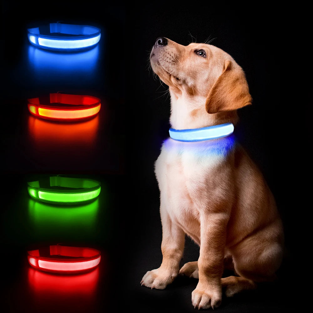 LED Dog Collar Waterproof Safety Night Glow Necklace SIMPLY LED