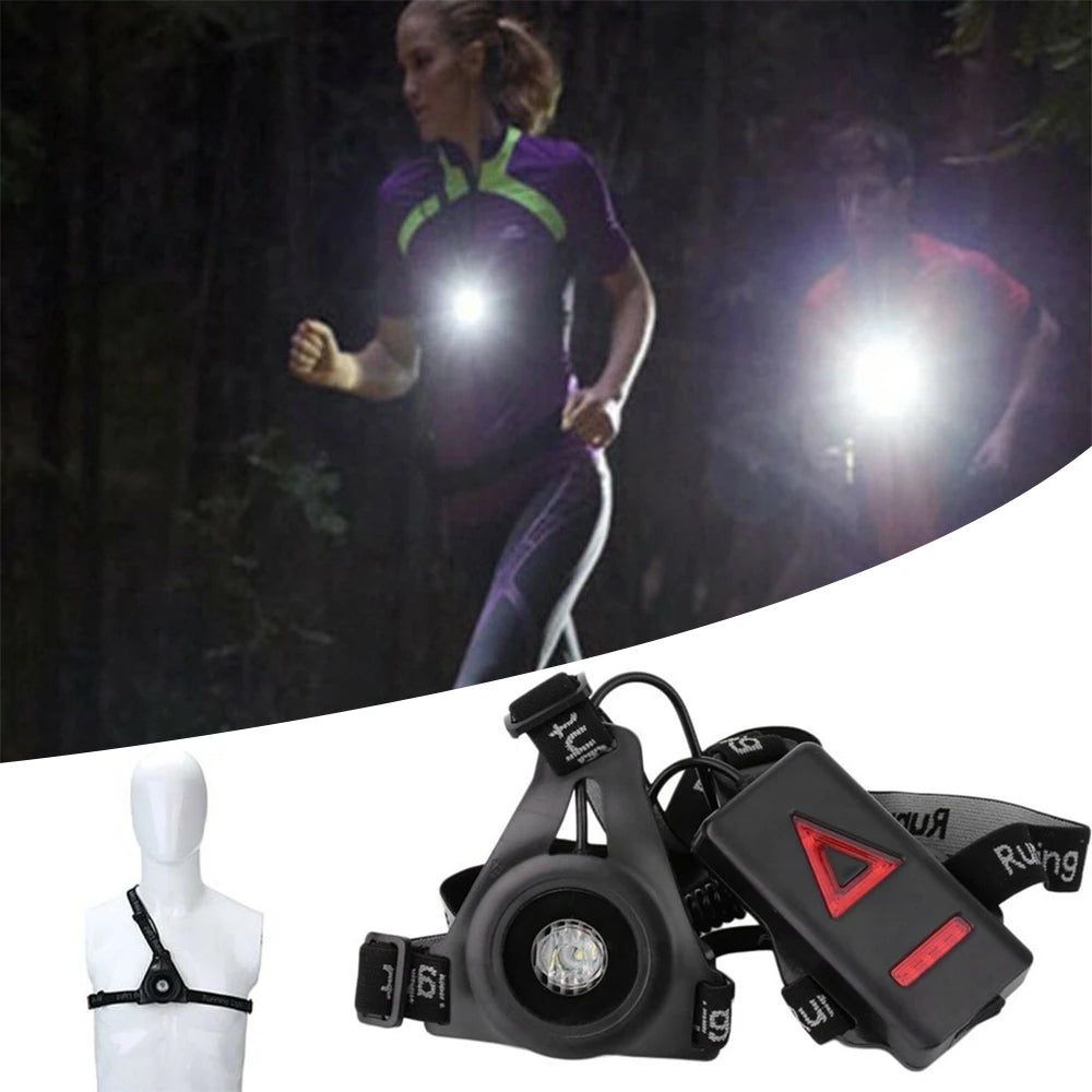 Outdoor Sport Jogging Chest LED USB Charge Night Running Safety Light SIMPLY LED