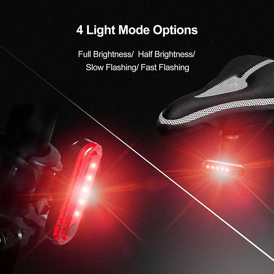 Bike Tail Light USB Rechargeable Bright Rear Red Safety Night Light SIMPLY LED