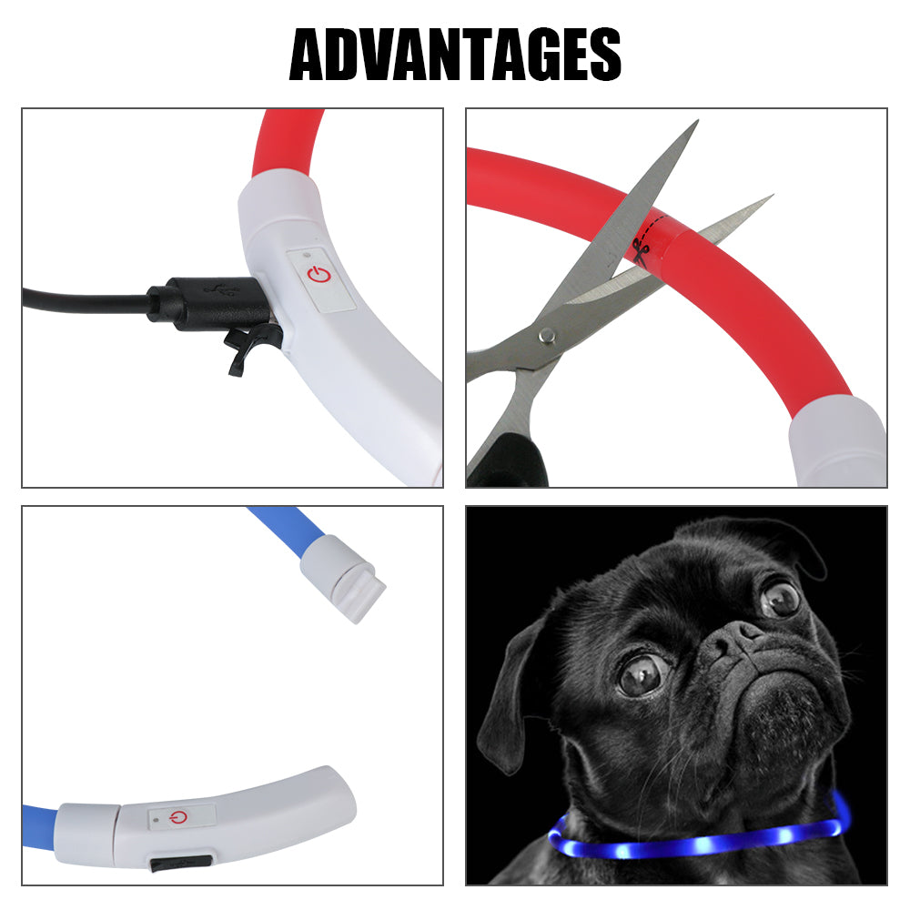 Led USB Night Safety Flashing Glow Pet Collar SIMPLY LED