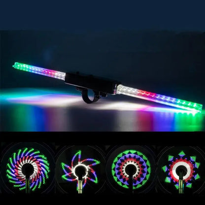 64LED Bike Wheel Lights Bicycle Tire Light With 30pcs Changes Patterns SIMPLY LED