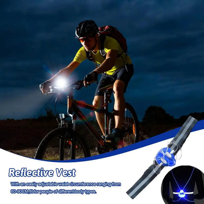 LED Adjustable Safety Gear Cycling Running Vest Washable Cycling Vest For Night SIMPLY LED