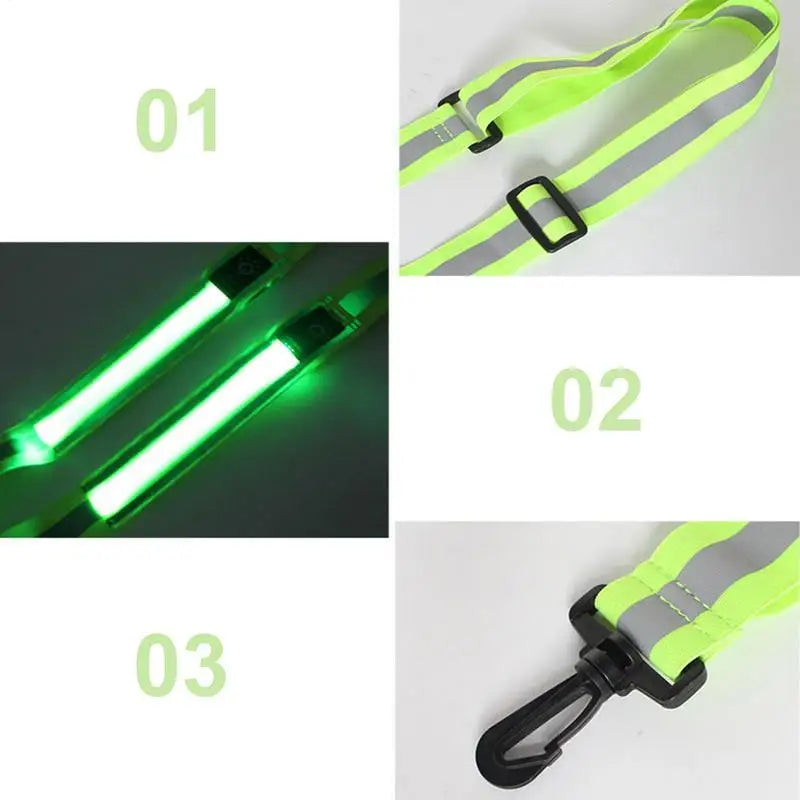 Shoulder Straps Rechargeable LED Reflective Running Night Safety Belt SIMPLY LED