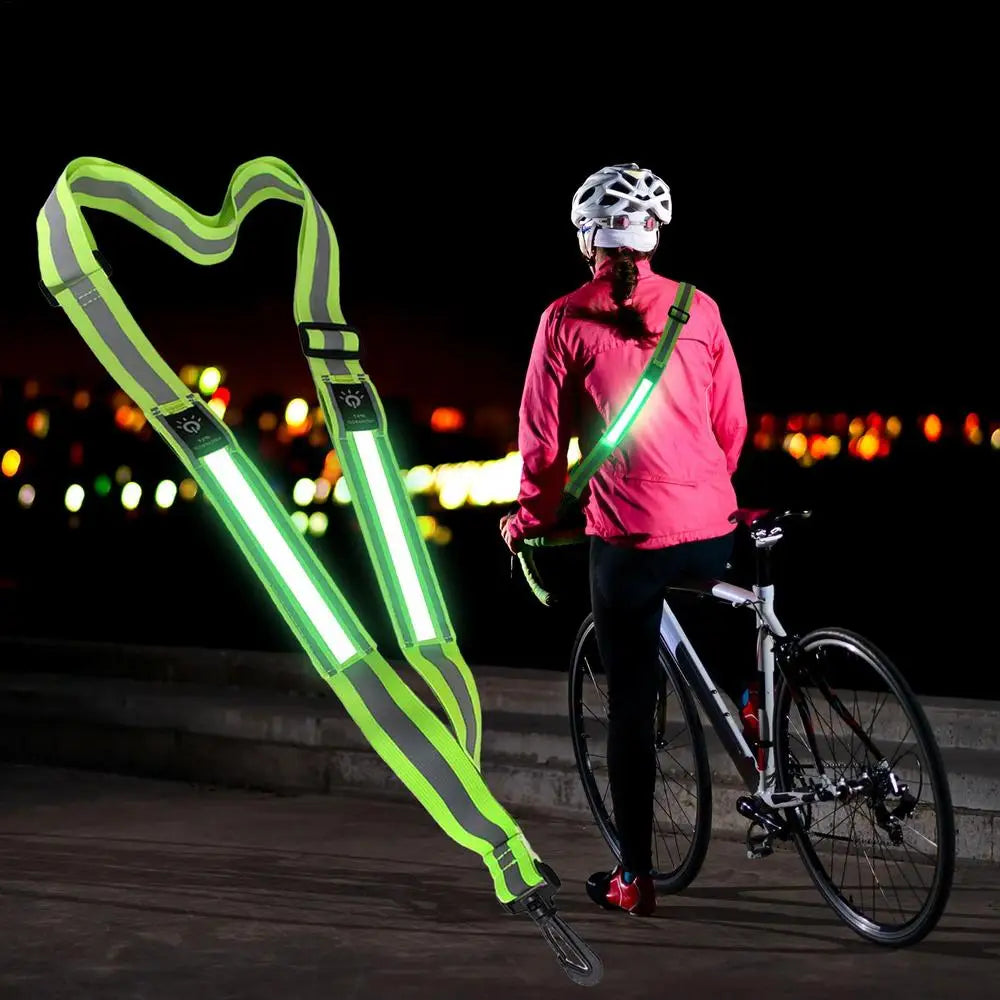 Shoulder Straps Rechargeable LED Reflective Running Night Safety Belt SIMPLY LED