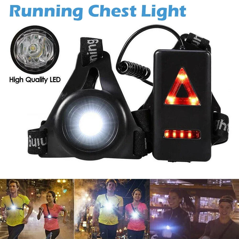 Outdoor Sport Jogging Chest LED USB Charge Night Running Safety Light SIMPLY LED