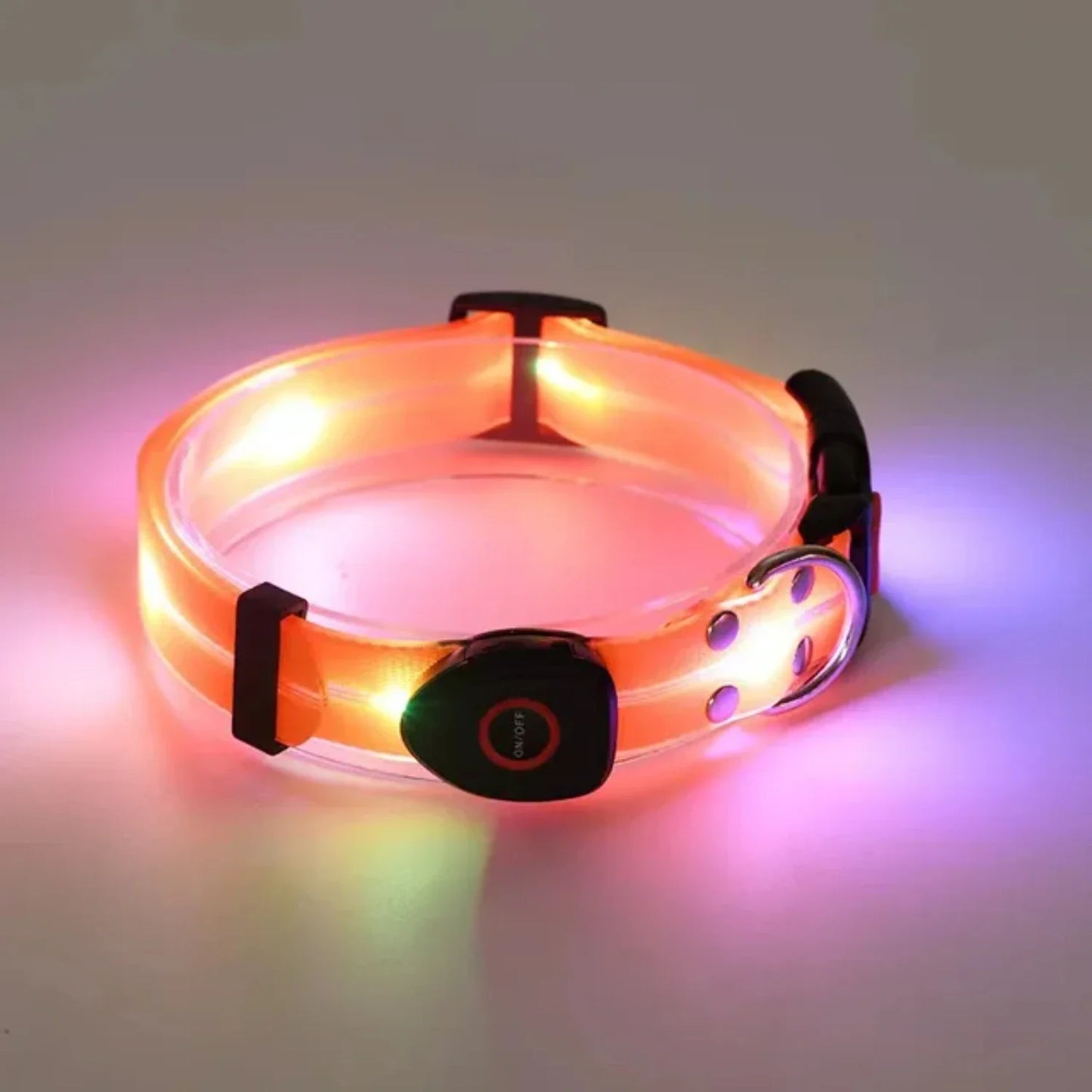 Adjustable, Rechargeable, and Safe LED Light Pet Collar SIMPLY LED