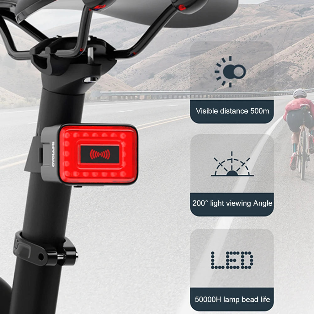 LED Bicycle Intelligent Radar Safety Rear Tail Night Light SIMPLY LED