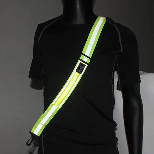 Illuminated Shoulder Straps Rechargeable LED Reflective Running Belt Night Safety Outdoor Hiking Jogging Walking Light Gear simplyledstore