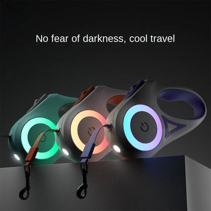 High-Powered and Durable LED Lighted Retractable Pet Leash SIMPLY LED