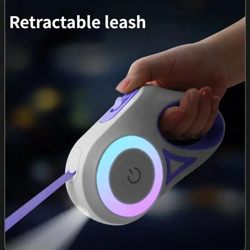 High-Powered and Durable LED Lighted Retractable Pet Leash SIMPLY LED