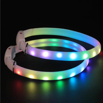 USB Pet LED Light Night Safety Anti-Lost Pet Glowing Collars SIMPLY LED