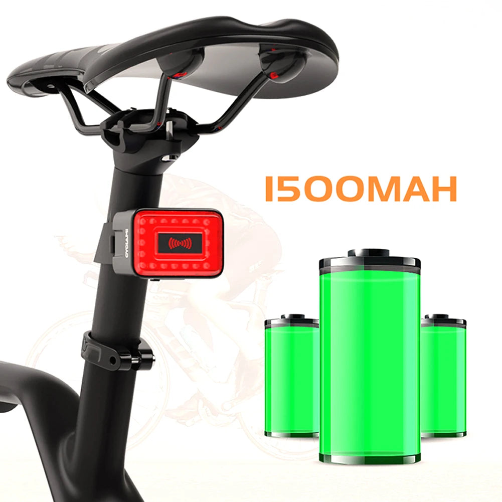 LED Bicycle Intelligent Radar Safety Rear Tail Night Light SIMPLY LED