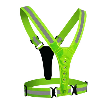 LED Reflective Vest Adjustable Straps Safety 3 Light Modes for Night Running SIMPLY LED