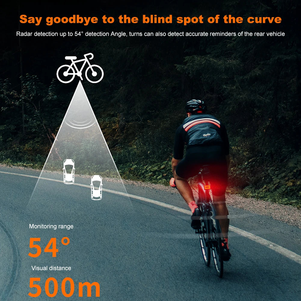 LED Bicycle Intelligent Radar Safety Rear Tail Night Light SIMPLY LED