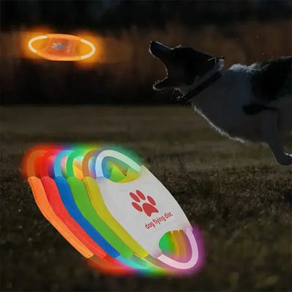 3 Modes Light Glowing LED Dog Flying Discs Toy