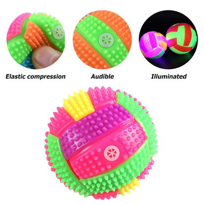 Light up Dog Ball Glow in The Dark Dog Squeaky Toy Non-Toxic Puppy Chew Toys SIMPLY LED