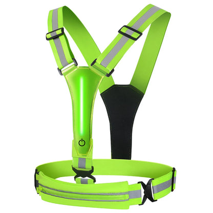 LED Reflective Vest Adjustable Straps Safety 3 Light Modes for Night Running SIMPLY LED