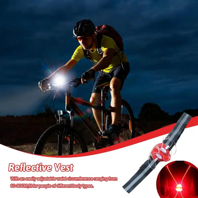 LED Adjustable Safety Gear Cycling Running Vest Washable Cycling Vest For Night SIMPLY LED