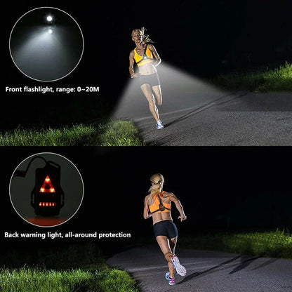 Outdoor Sport Jogging Chest LED USB Charge Night Running Safety Light SIMPLY LED