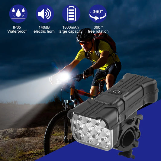 360 Degree Rotating Super Bright Bike Safety Light with Honk SIMPLY LED