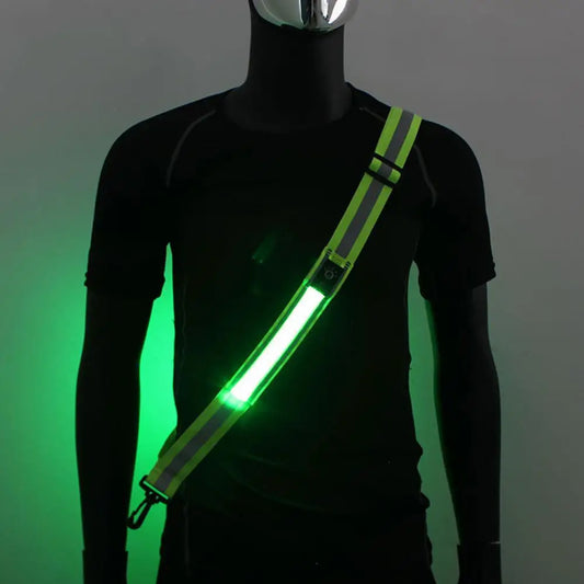 Shoulder Straps Rechargeable LED Reflective Running Night Safety Belt SIMPLY LED