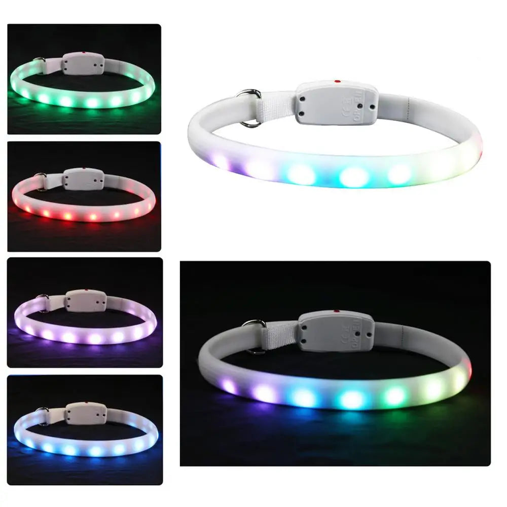 USB Pet LED Light Night Safety Anti-Lost Pet Glowing Collars SIMPLY LED