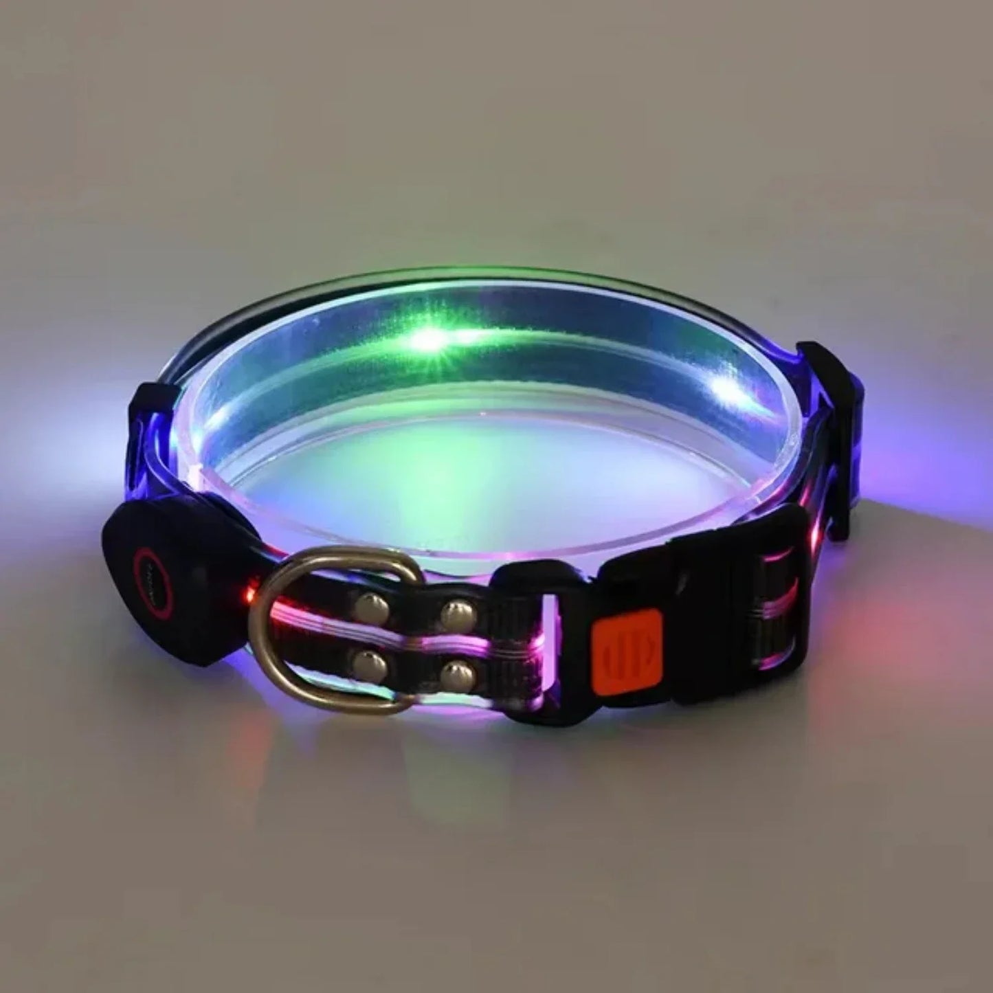 Adjustable, Rechargeable, and Safe LED Light Pet Collar SIMPLY LED