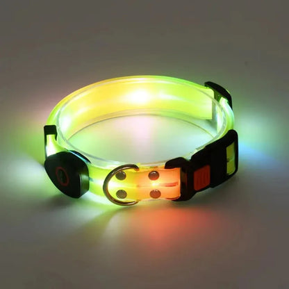 Adjustable, Rechargeable, and Safe LED Light Pet Collar SIMPLY LED