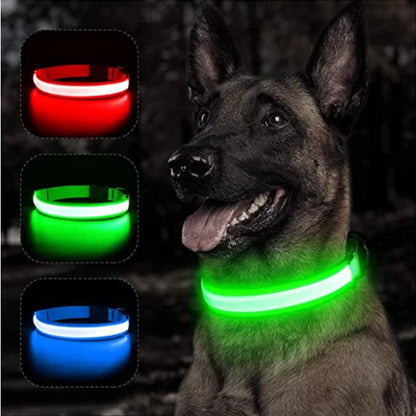 New LED Glowing Adjustable Flashing Rechargeable Luminous Pet Night Light Collar SIMPLY LED